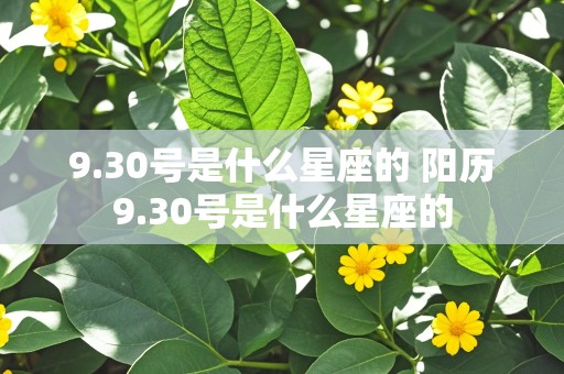 9.30号是什么星座的 阳历9.30号是什么星座的