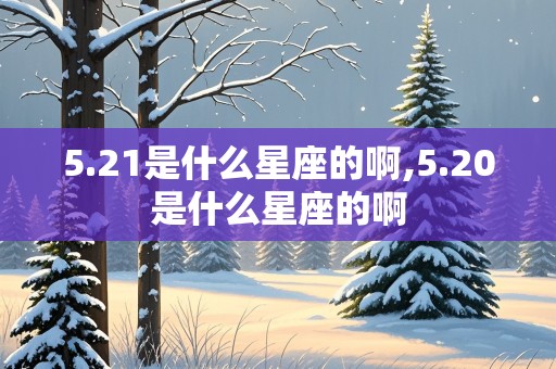 5.21是什么星座的啊,5.20是什么星座的啊