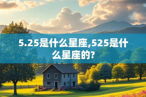 5.25是什么星座,525是什么星座的?