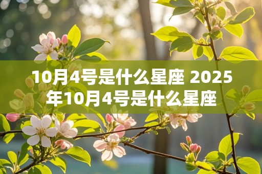 10月4号是什么星座 2025年10月4号是什么星座