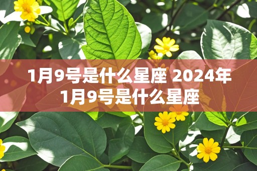 1月9号是什么星座 2024年1月9号是什么星座