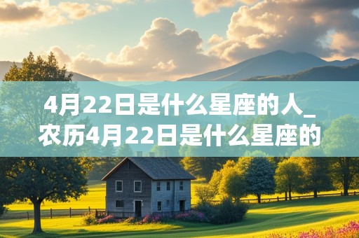 4月22日是什么星座的人_农历4月22日是什么星座的人