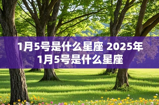 1月5号是什么星座 2025年1月5号是什么星座