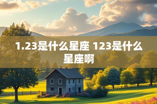 1.23是什么星座 123是什么星座啊