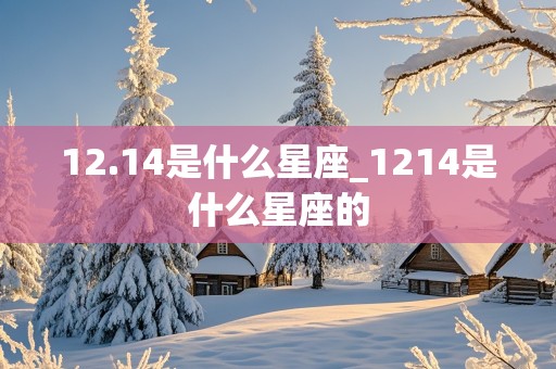 12.14是什么星座_1214是什么星座的