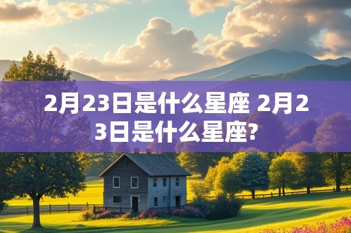 2月23日是什么星座 2月23日是什么星座?