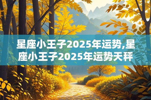 星座小王子2025年运势,星座小王子2025年运势天秤女