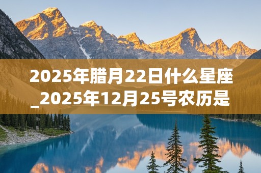 2025年腊月22日什么星座_2025年12月25号农历是什么?