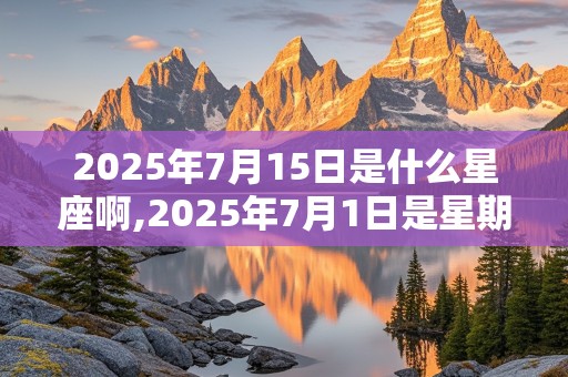 2025年7月15日是什么星座啊,2025年7月1日是星期几