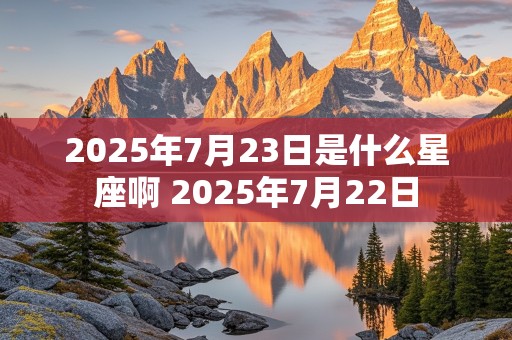 2025年7月23日是什么星座啊 2025年7月22日