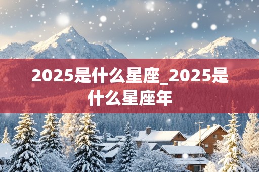 2025是什么星座_2025是什么星座年