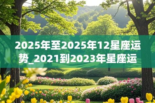 2025年至2025年12星座运势_2021到2023年星座运势