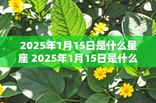 2025年1月15日是什么星座 2025年1月15日是什么星座?