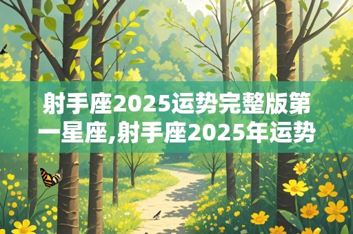 射手座2025运势完整版第一星座,射手座2025年运势如何