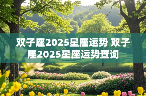 双子座2025星座运势 双子座2025星座运势查询