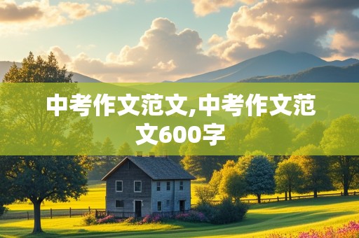 中考作文范文,中考作文范文600字