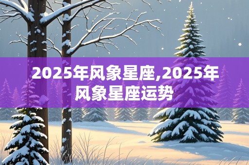 2025年风象星座,2025年风象星座运势