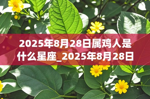 2025年8月28日属鸡人是什么星座_2025年8月28日属鸡人是什么星座呢