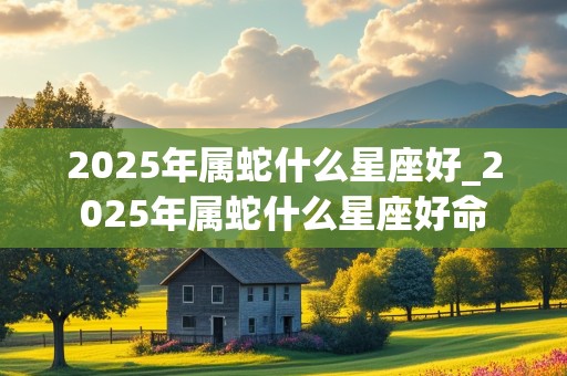 2025年属蛇什么星座好_2025年属蛇什么星座好命