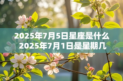 2025年7月5日星座是什么 2025年7月1日是星期几