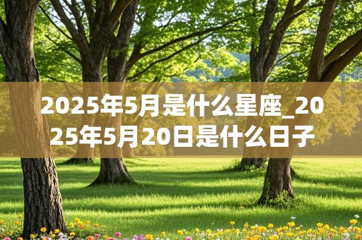 2025年5月是什么星座_2025年5月20日是什么日子