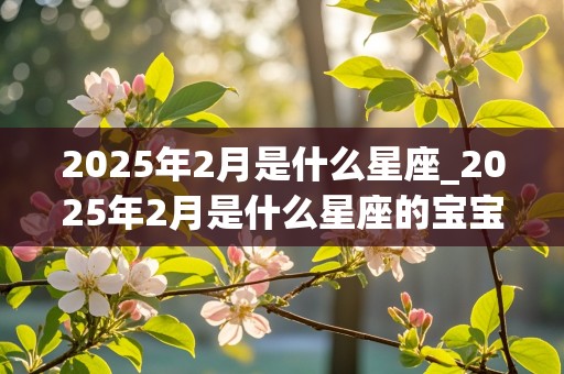 2025年2月是什么星座_2025年2月是什么星座的宝宝