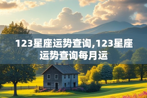 123星座运势查询,123星座运势查询每月运