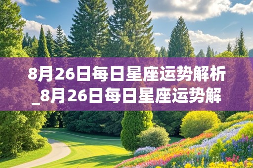 8月26日每日星座运势解析_8月26日每日星座运势解析视频