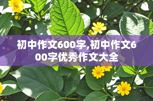 初中作文600字,初中作文600字优秀作文大全