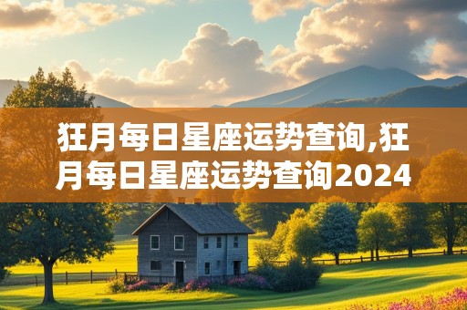 狂月每日星座运势查询,狂月每日星座运势查询2024年6月29日