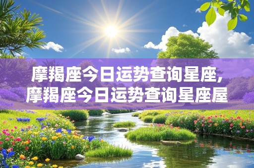 摩羯座今日运势查询星座,摩羯座今日运势查询星座屋