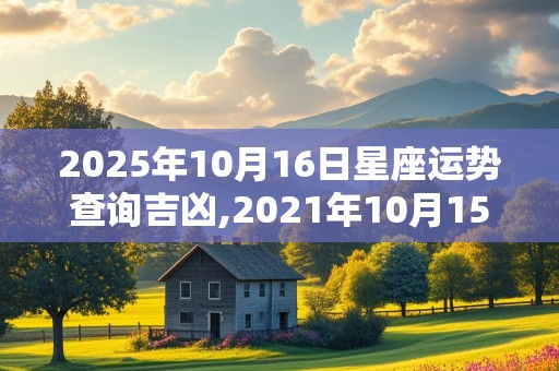 2025年10月16日星座运势查询吉凶,2021年10月15日星座运势