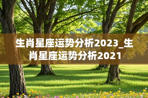 生肖星座运势分析2023_生肖星座运势分析2021