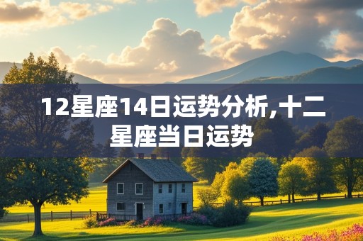 12星座14日运势分析,十二星座当日运势