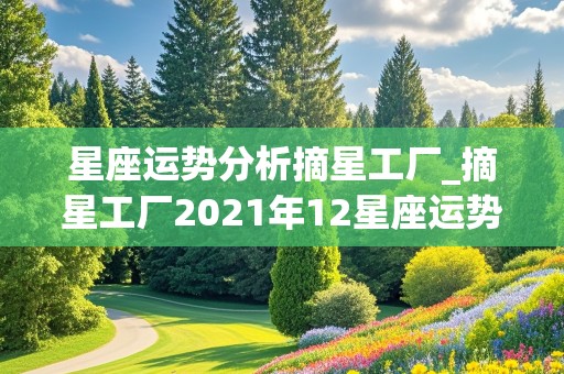 星座运势分析摘星工厂_摘星工厂2021年12星座运势