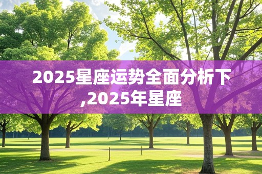 2025星座运势全面分析下,2025年星座