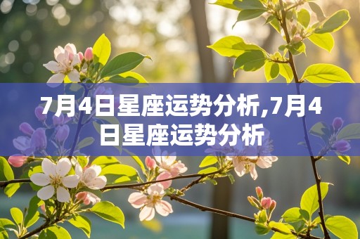 7月4日星座运势分析,7月4日星座运势分析