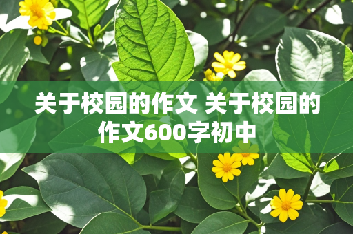 关于校园的作文 关于校园的作文600字初中