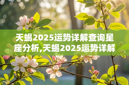 天蝎2025运势详解查询星座分析,天蝎2025运势详解查询星座分析