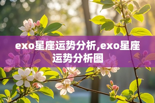 exo星座运势分析,exo星座运势分析图