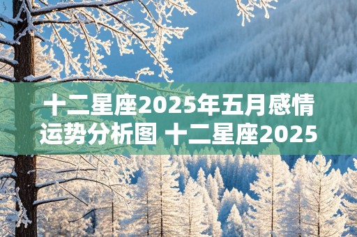 十二星座2025年五月感情运势分析图 十二星座2025年五月感情运势分析图片