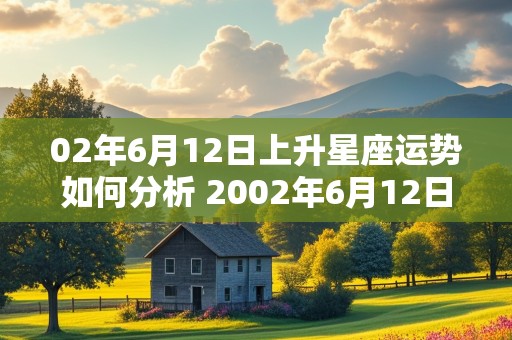 02年6月12日上升星座运势如何分析 2002年6月12日上升星座