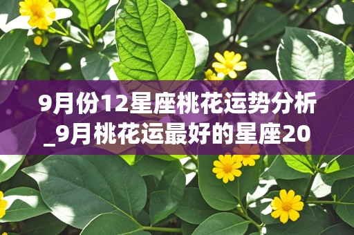 9月份12星座桃花运势分析_9月桃花运最好的星座2021