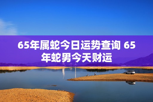 65年属蛇今日运势查询 65年蛇男今天财运