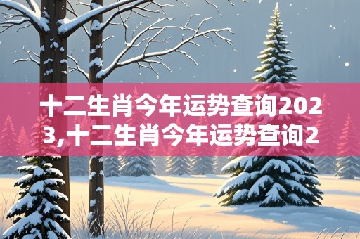 十二生肖今年运势查询2023,十二生肖今年运势查询2023水墨