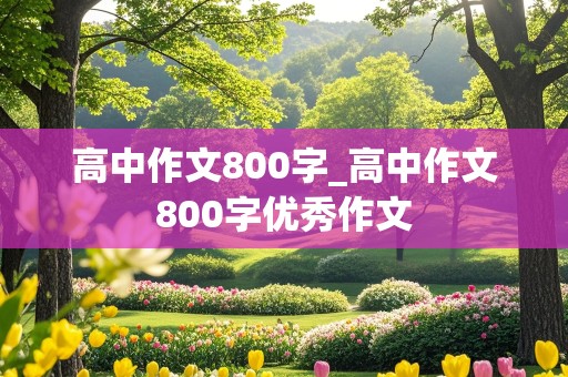 高中作文800字_高中作文800字优秀作文