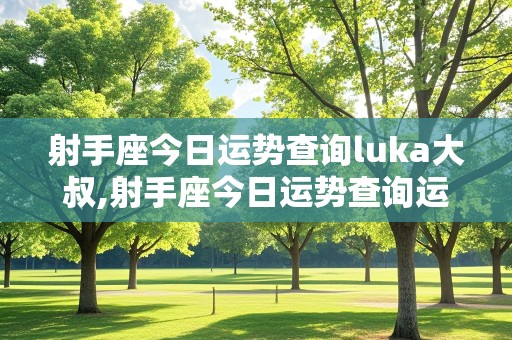 射手座今日运势查询luka大叔,射手座今日运势查询运