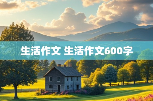 生活作文 生活作文600字