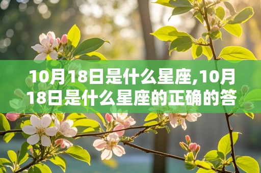 10月18日是什么星座,10月18日是什么星座的正确的答案