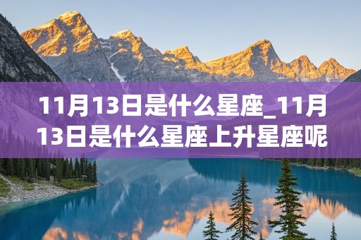 11月13日是什么星座_11月13日是什么星座上升星座呢